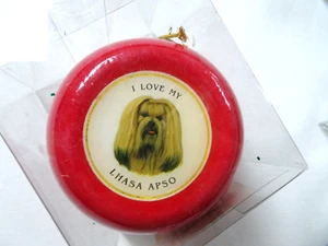 JMV ADORNO ÁRBOL DE NAVIDAD ROJO LHASAS APSO PERRO TEMÁTICO-NUEVO EN PAQUETE - Imagen 1 de 4