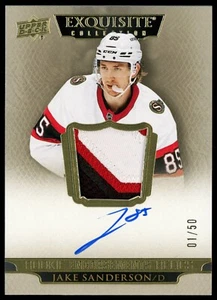 2022-23 The Cup Jake Sanderson 01/50 RC Exquisite Endorsements Relic Auto OnCard - Picture 1 of 2