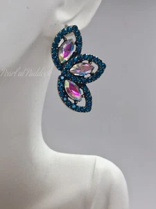 Funkelnde Salbei Ohrstecker Kristall - Bild 1 von 6