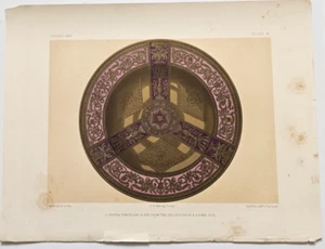 1858 ART TREASURES BOOK Mostra CERAMICA Stampa Cromo PIASTRA VIENNA H G FAGIOLO - Foto 1 di 4