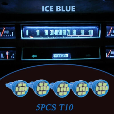 Gauge Cluster LED Dashboard Bulbs For Oldsmobile 78 88 Cutlass Tach Ice Blue T10 - Image 1 of 4