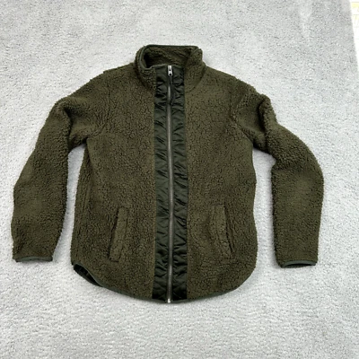 Chaqueta Sherpa Abercrombie & Fitch Mujer S Verde Apilado Gorpcore Aire Libre Senderismo Foto 1 de 4