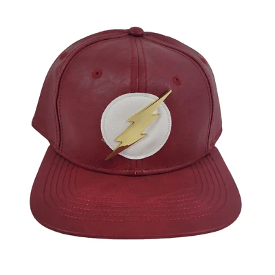 Red Shazam DC Comics Logo Perno Dorado Original Snapback Hap Billete Plano Imitación Cuero Foto 1 de 3
