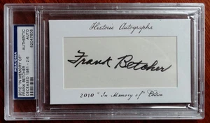 Frank Betcher Bettger 2010 Historic Autographs In Memory Of Auto #2/6 Cardinals - Picture 1 of 2