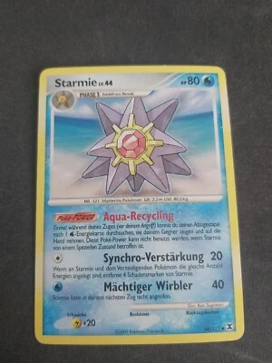 Pokemon Starmie 50/111 Aufstieg der Rivalen Deutsch Uncommon 2009 Sammelkarte - Bild 1 von 2