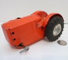 Vtg Tin Toy Friction Orange Farm Tractor Rubber Tires for Parts Made in Japan !!