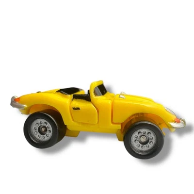 Vintage Micro Machines Deluxe Jaguar XKE Convertible Yellow 1988 Galoob - Image 1 of 4