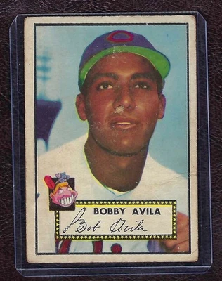 Tarjeta de béisbol 1952 Topps #257 Bobby Ávila, Cleveland Indians, ¡en muy buen estado! Foto 1 de 2