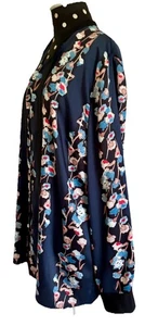 Les Copains-Long Sleeve Button Front Floral Silk Blouse-Size 50 / XL - Picture 1 of 10