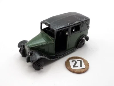 RARE DINKY TOYS # 36G AUSTIN TAXI CAB CAR GREEN/BLACK FILLED REAR WINDOW DIECAST - Image 1 of 4