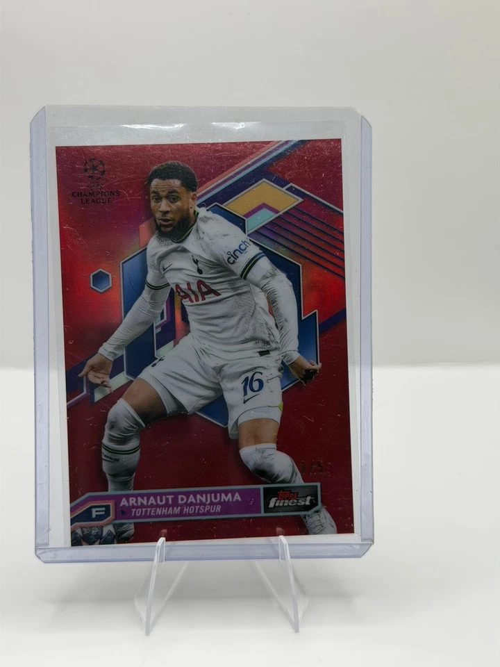 #100 - Topps Danjuma /5 ssp tottenham finest 2022/-23 card on screen ebay live - Image 1 of 1