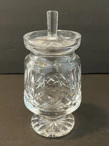 FRASCO DE GELATINA DE MERMELADA WATERFORD CRYSTAL Lismore con tapa condimento mostaza miel maceta - Imagen 1 de 5
