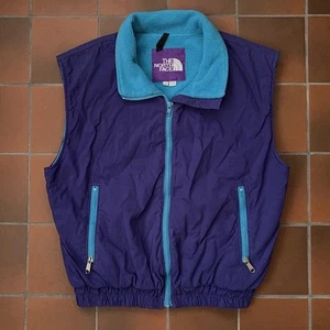 Vintage North Face Women’s Fleece Lined Vest Medium Teal - Picture 1 of 13