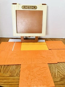Tomy 1982 Pony Plates Carry Case W/ Double Sided Western Plates Read - Picture 1 of 9
