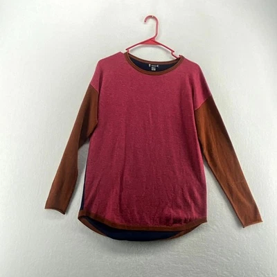 Smartwool Red & Navy Long Sleeve Sweater Mens Size S - Image 1 of 4