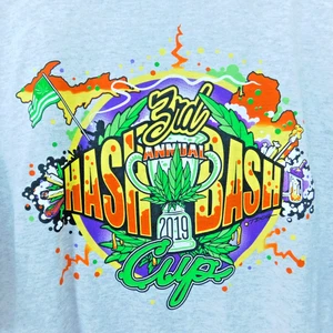 Camiseta 48th Hashbash 2019 camiseta manga corta cuello redondo Gildan contiene THC 2XL - Imagen 1 de 8