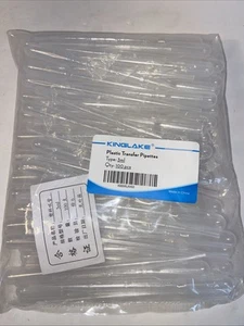 100Pcs 3ml Disposable Pasteur Pipettes Liquid Drop Droppers Graduated 150mm Long - Picture 1 of 1