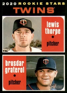 2020 Topps Heritage #74 Lewis Thorpe RC Brusdar Graterol RC - Picture 1 of 2