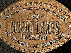 Centavo alargado Great Lakes sin sal sin tiburones sin problemas Zc #072309 - Imagen 1 de 2