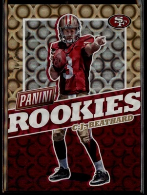 2017 Panini The National #FB41 C.J. Beathard Pyramids Gold Circles Rookie #/10 - Image 1 of 2