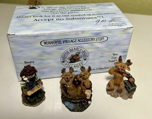 Boyds Bears Wunnerful Village Accessory Christmas Reindeer Rudolph Elf Prancer - Picture 1 of 8