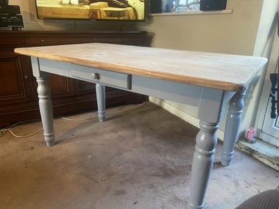 Solid Pine Farmhouse Table Rustic, - Image 1 of 4