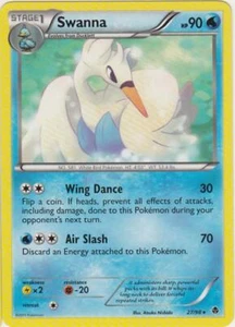 2x (BWEP-27) Swanna Rare Pokemon B&W Emerging Powers Card #27 - Picture 1 of 1