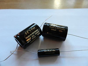 Mundorf Bipolarer Elko der Baureihe ECap AC Audio Coupling RAW 470 µF VDC 63V - Picture 1 of 4