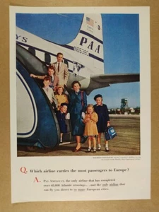 Pan Am Airlines DC-6B 1955 Maureen O'Sullivan foto vintage impresa anuncio - Imagen 1 de 1