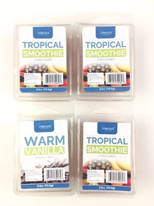 Interiors By Design Wax Cubes Set Of 4 - Tropical Smoothie & Warm Vanilla - Picture 1 of 4