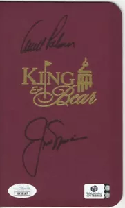 Arnold Palmer Jack Nicklaus Autographed Golf Program King & Bear JSA XX29167 - Picture 1 of 3