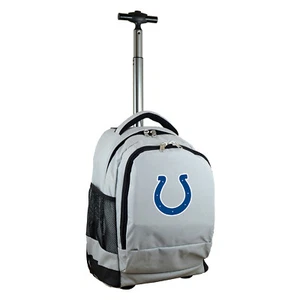 NFL Indianapolis Colts 19'' Gray Premium Wheeled Backpack 19"H x 13"W x 7 1/2"D - Picture 1 of 6