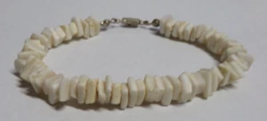 Pulsera Puka Shell vintage de 7 1/2" - Imagen 1 de 4