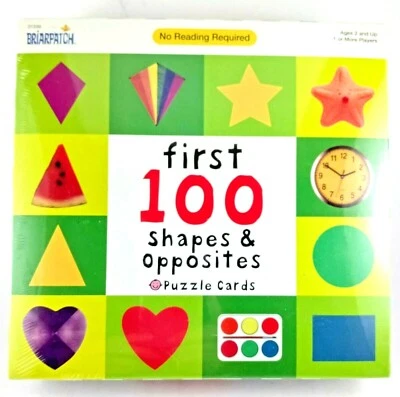 BriarPatch First 100 Shapes & Opposites Puzzle Cards Matching Game Ages 2+ NEW - image 1 of 3