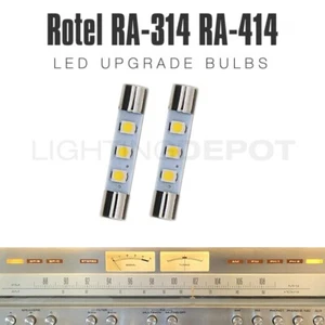 2 piezas Rotel RA-314 RA-414 estéreo LED blanco cálido 8V esfera de bombilla medidora - Imagen 1 de 6