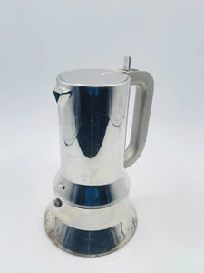 Vintage Alessi Espresso Coffee Maker Moka Pot Anti-Drip Spout Stainless Steel - Picture 1 of 16