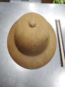 Vintage Pith Helmet Safari Style Hat - 13" x 10" x 5.5" - Picture 1 of 13