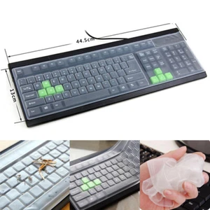 Universal Silicone Desktop Computer Keyboard Cover Skin Protector Film Cover .lb - Picture 1 of 8
