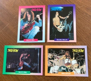 SKID ROW ROCKCARDS BROCKUM 1991 MUSIC TRADING CARD LOT 4 HILL, BOLAN, ROB AFFUSO - Bild 1 von 2