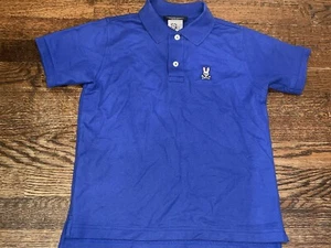 Boys Royal Blue Psycho Bunny Polo Golf Shirt Youth Medium 10-12 NWOT - Picture 1 of 4