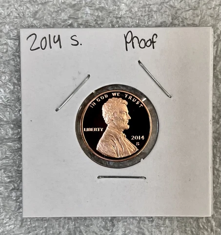 2014 Gem Deep Cameo Proof Lincoln Shield Cent US Coin Cover