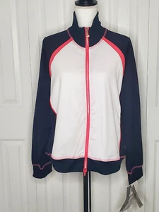 Oleg Cassini Athletic Jacket Full Zip Pockets Womens XL Activewear Leisure NWT - Picture 1 of 14
