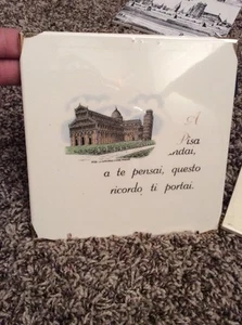 Vintage Ceramic Tile Wall Trivet Pisa La Cattedrale E Torre Pendent AA - Picture 1 of 3