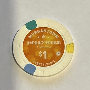 Hollywood Casino in Morgantown Pennsylvania - $1 Chip - Picture 1 of 2