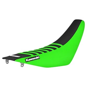 1994-1998 Kawasaki KX125/250 seat cover  FLO GREEN/BLACK/FLO GREEN ribs #78 LOGO - Picture 1 of 5