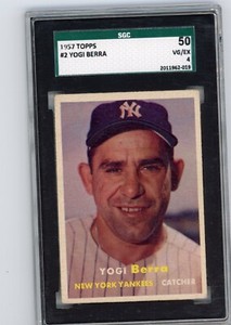 1957 Topps #2 Yogi Berra SGC 4