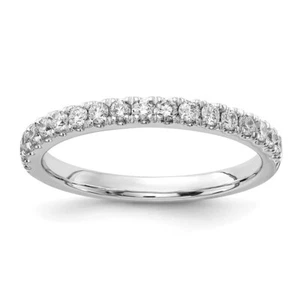 14K White Gold Lab Grown Diamond 1/3ct Wedding Band Ring for Women Size 7 - Picture 1 of 3