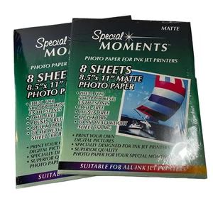 Nuevo papel fotográfico Special Moments para impresoras de inyección de tinta 8,5""x11"" paquete mate de 2  - Imagen 1 de 3