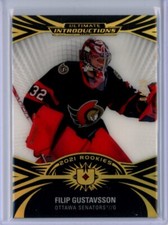 2021-22 Ultimate Collection Introductions Black Filip Gustavsson RC /25 WILD