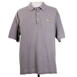 Augusta National Masters Mens XL Solid Gray Short Logo Sleeve Polo Shirt - Picture 1 of 7